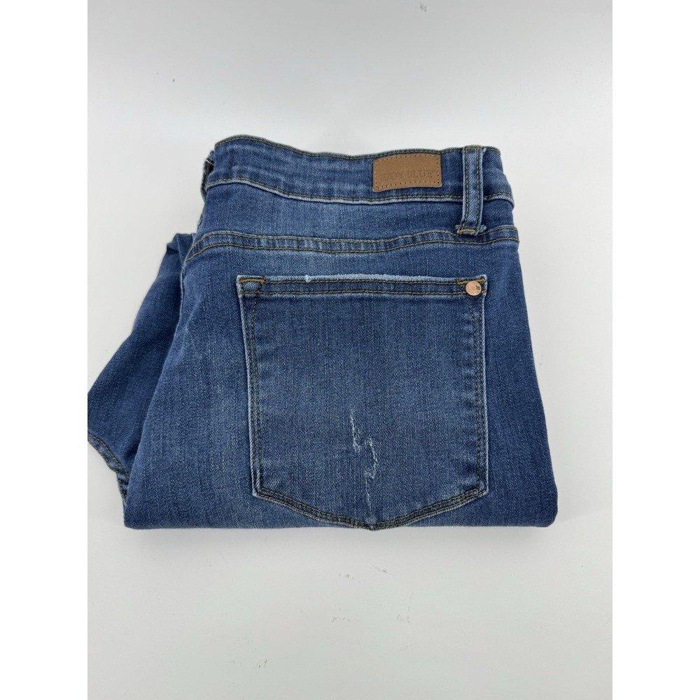 Judy Blue Angie Comfy Chic Mid Rise Relaxed Skinny‎ Cropped Jeans Size 32